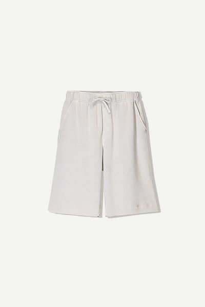 Bershka Ribbed baggy Bermuda shorts