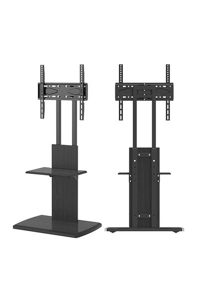 FlashHawk TV Floor Stand, Wooden TV Stand Mount with Shelf and Wheels for 32 - 65 inches, VESA 400x400mm
