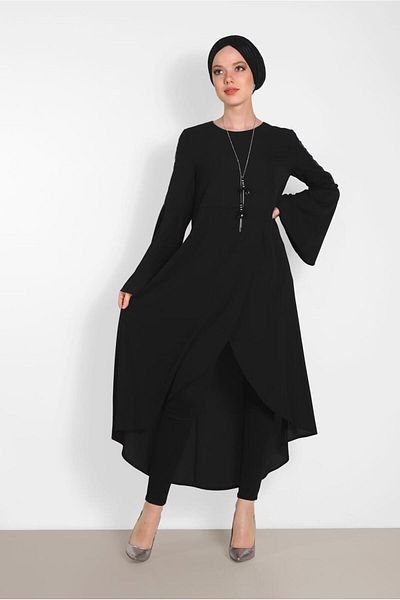 Alvina 4262 Model Asymmetrical Cut Loose Tunic