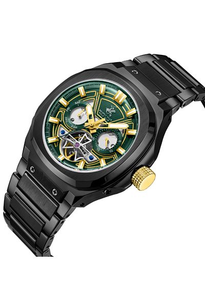 Beverly Hills Polo Club Men Automatic Multifunction Dark Green Dial Watch - BP3749X.070
