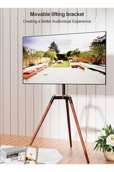 FlashHawk Tripod Easel TV Stand for 32-65 inch LED LCD Screen, Height Adjustable Studio Floor TV Mount