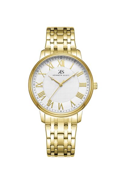 Kenneth Scott Men Analog White Dial Watch - K22029-GBGW
