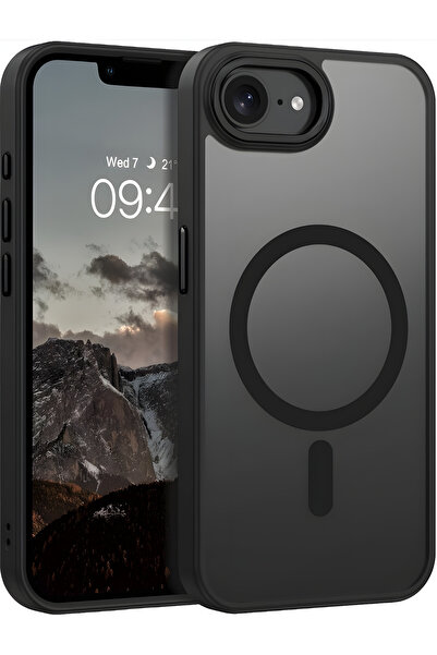 Fibaks Apple iPhone 16E Uyumlu Kılıf Kamera Çıkıntılı Magsafe Şarj Destekli Yumuşak Kenarlı Mat Kapak
