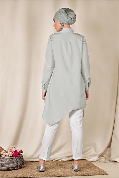 Alvina 4008 Model Asymmetrical Cut Tunic