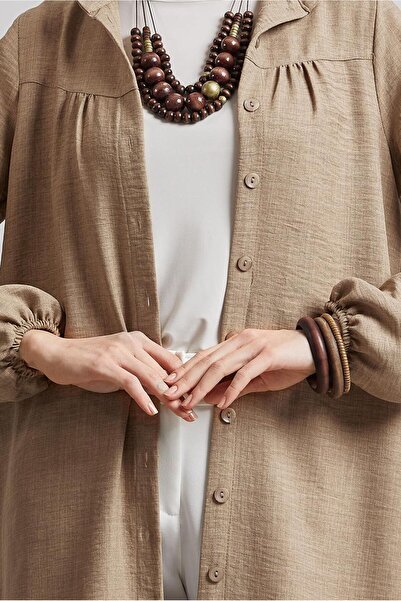 TRENDTESETTÜR Women's Long Tunic Mink t 0716