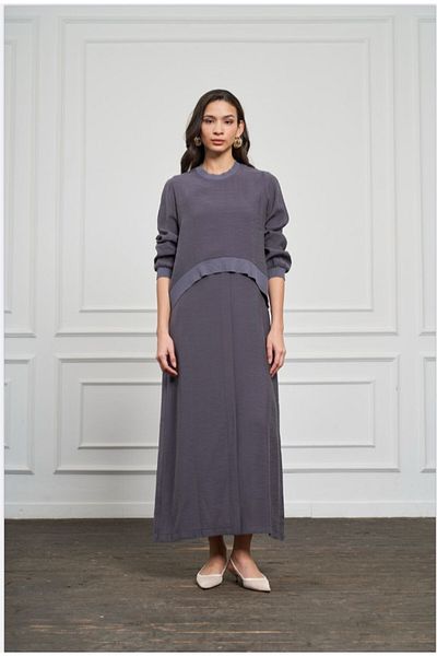 Nuss Double Suit with Sleeveless Inner Dress and Short Tunic