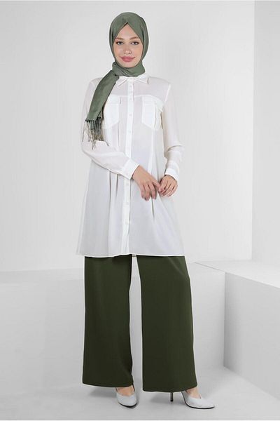 Alvina SHIRT COLLAR BUTTONED TUNIC 43855