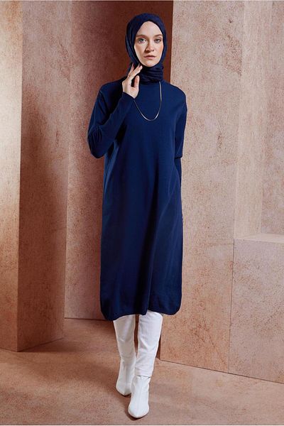 Alvina 44925 Model Long Knitwear Tunic