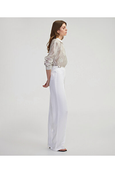 İpekyol Çift metal tokalı wide leg fit pantolon