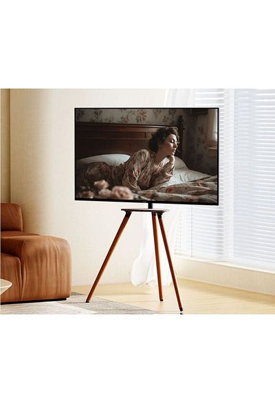 FlashHawk Easel TV Stand with Tripod Base for 45-65 inch Screen up to 40kg, Height Adjustable TV Stand