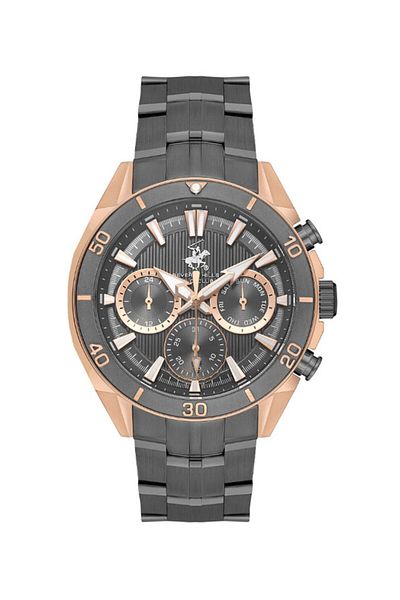 Beverly Hills Polo Club Men's Multi Function Black Dial Watch - BP3599X.450