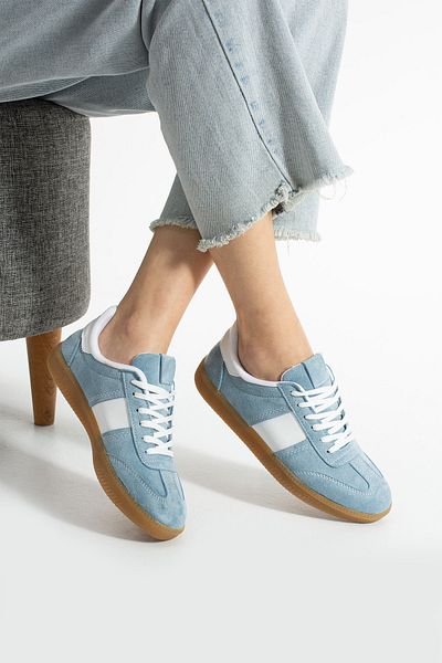 Trendpink Tenis de damă casual cu talpă creponată albastră