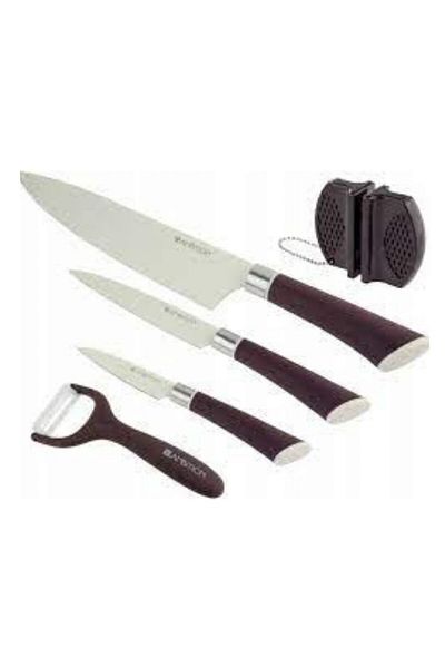 Ambition Knife set, 5 pieces, includes sharpener and peeler, Pure Line