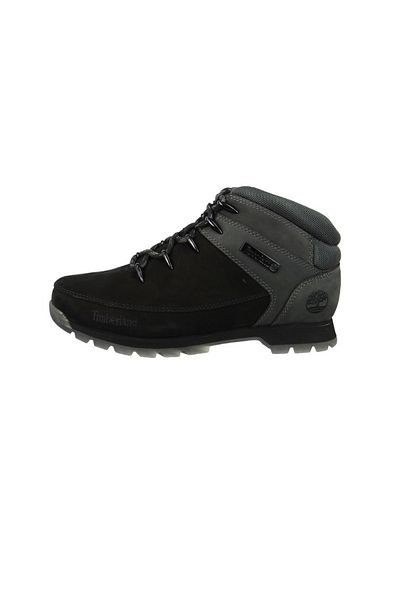 Timberland A1KAC Euro Sprint Mid Hiker Herren Leder Wanderschuhe Black/Grey Nubuck Schwarz/Grau