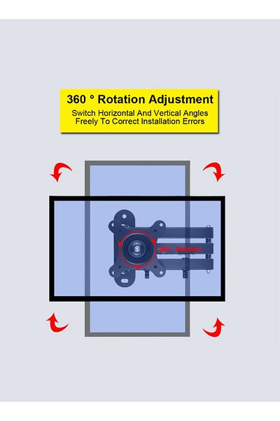 FlashHawk Rotating Retractable Monitor Wall Mount Suitable for 10-32 inch Screens,10Kg Load-bearing