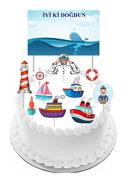 Pasta9 Sailor Themed Cake Topper, Toothpick Shaped Visual Future
