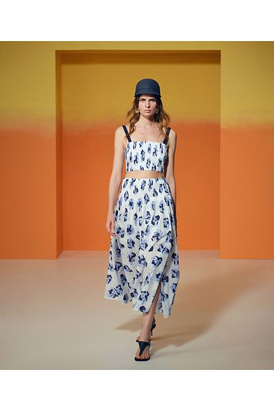 İpekyol Flower Pattern Button Skirt