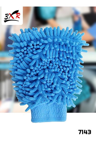 3XR Chenille Microfiber Car Wash Mitt - Lint-Free, Super Absorbent, Scratch-Free Cleaning Glove