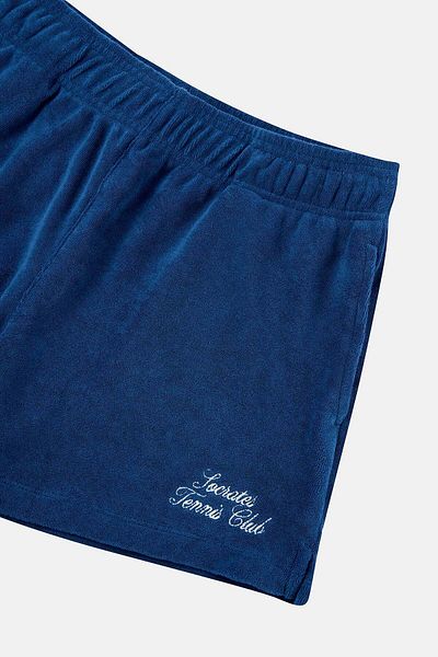 Socrates Tennis Club Terry Women's Shorts - Navy Blue