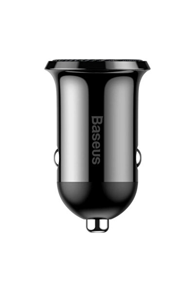 Baseus شاحن سيارة Baseus Grain Pro (منفذ USB مزدوج 4.8 أمبير) - أسود