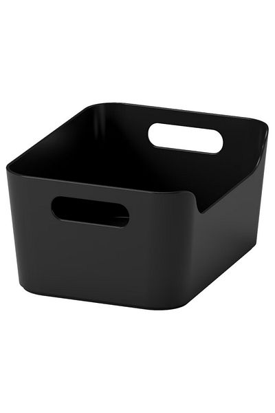 IKEA UPPDATERA Box, Anthracite, 24x17 cm – Durable & Grip-Friendly Storage Organizer