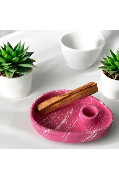 Great Fast El Yapımı Dekoratif Pembe Palo Santo & Tütsülük – Mermer Desenli T...