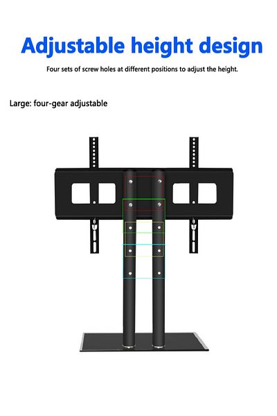 FlashHawk Universal TV Stand Table Bracket for 32-70 Inch Screen LCD LED TV Black