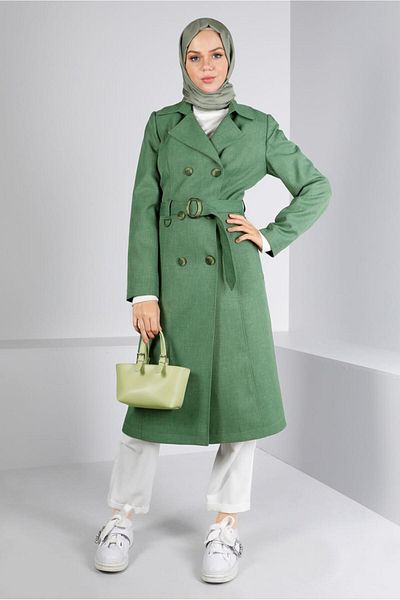Alvina Belted Buttoned Trench Coat 10679