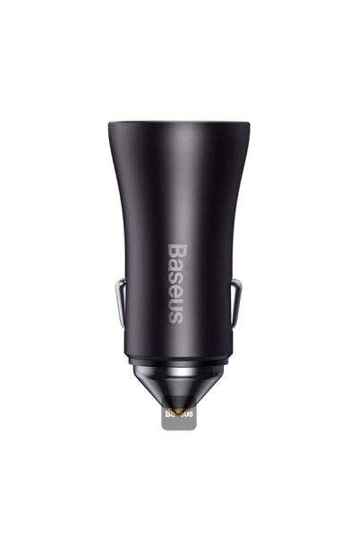 Baseus شاحن سيارة Baseus Golden Contactor Pro ثنائي النوع C - 40 واط - رمادي غامق