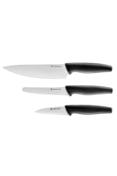 Ambition Knife set, 3 pieces, includes vegetable and fruit knife 11.5cm, Aspiro