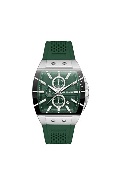 Lee Cooper ساعة رجالية متعددة الوظائف بمينا أخضر داكن - LC08081.377