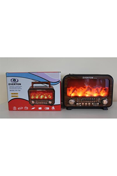 Everton Rt-754  Bluetooth Fm-Usb-Tf-Aux  Şarjlı Nostaljik Radyo