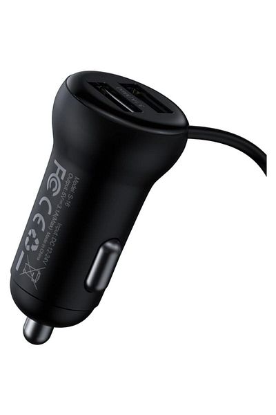 Baseus T-Shaped S-16 Wireless MP3 & Car Charger - Black
