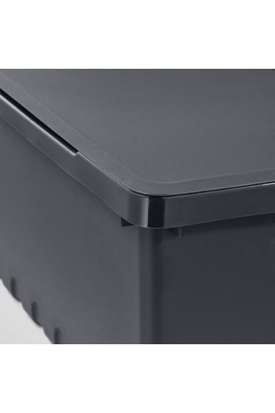 IKEA UPPSNOFSAD Storage Box with Lid, Black, 35x25x14 cm, 9L – Durable & Versatile Organizer