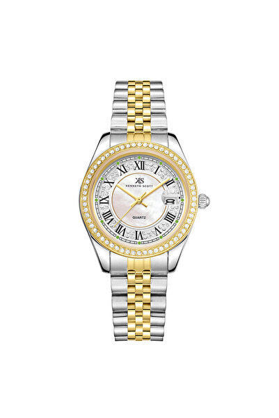 Kenneth Scott Women's Analog White Dial Watch - K23544-TBTW