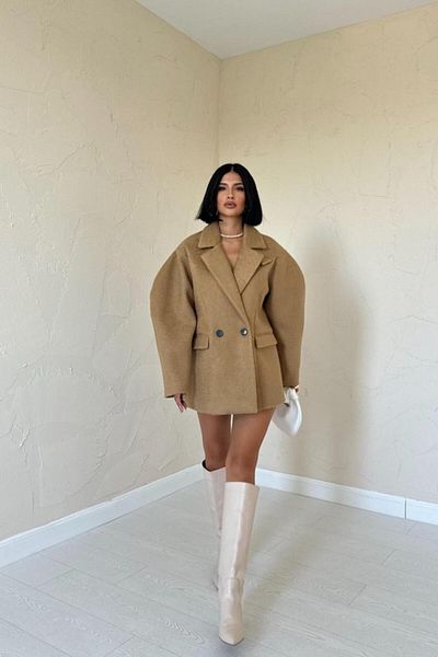 MODAVERA Camel Two Button Coat