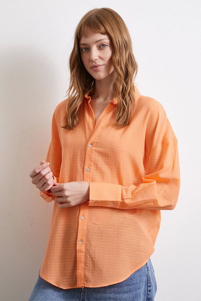 Never more Orange Basic Shirt