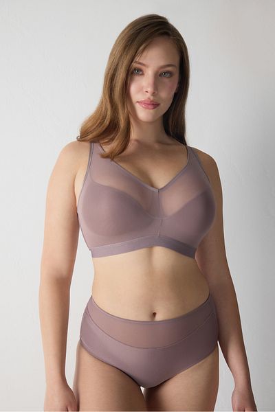 Magic Form Tulle Unwired Semi-Supporting Gathering Bra