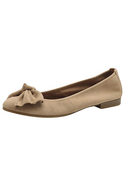 Tamaris Damen Klassische Ballerina 1-22141-44 Braun 435 Tan Leder Mit Touch-it