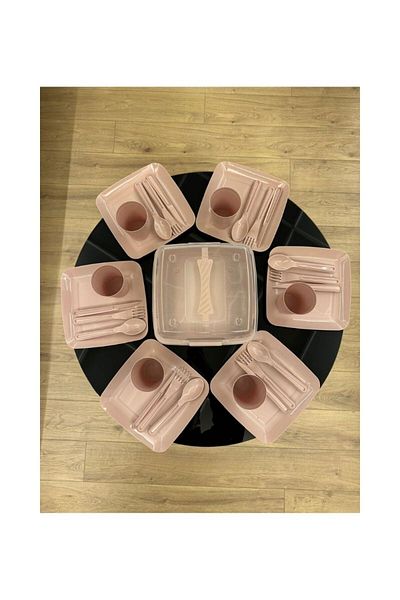 Mars Plastik Pink Color Takaz Global Family Picnic Set