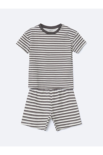 LC Waikiki Özmarka New Season Striped Baby Boy Shorts Pajama Set