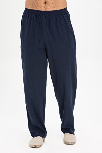 Eliş Şile Bezi Men's Summer Baggy - Şile Bezi, Navy Blue Lcvt