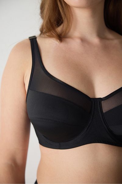 Magic Form 3983 Sutien de recuperare cu sârmă din țesătură simplă, negru, fără bureți