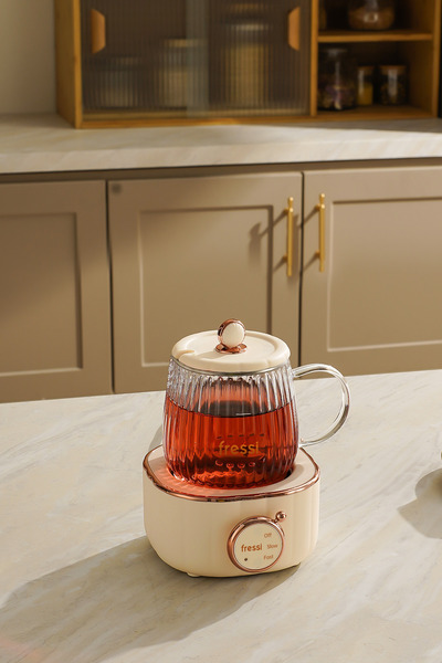 Fressi Elektrikli Çok Fonksiyonlu Cam Bardak Su Isıtıcısı Kettle Bitki Çayı Makinesi 600ml 400w Fr-kt02