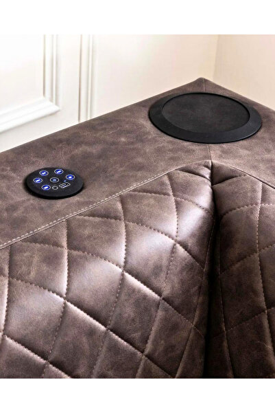 Velura Home & Living Ezel Köşe Takımı & Hoparlörlü, USB Portlu, Motorlu Sol Köşe-Turuncu(v08)-310x270