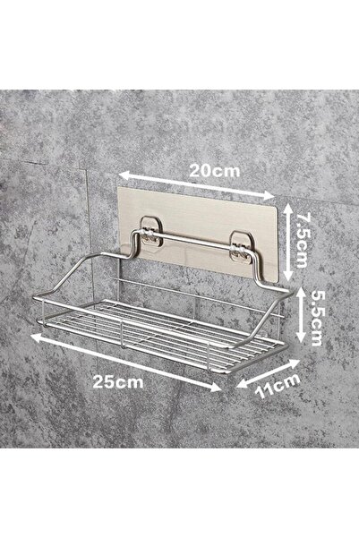 Choice رف تخزين حمام من الفولاذ المقاوم للصدأ بدون ثقب للمطبخ والحمام والمرحا...