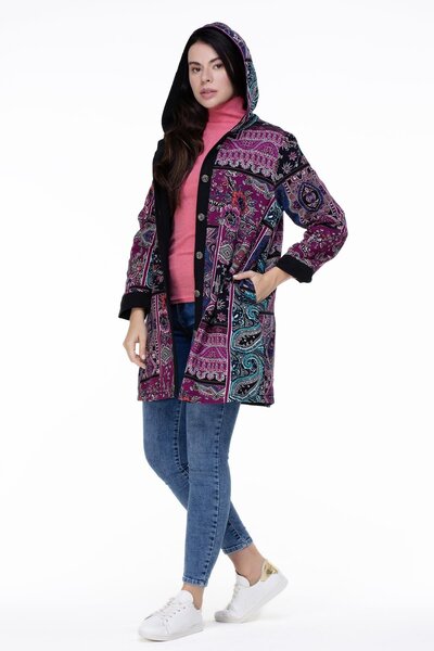 Eliş Şile Bezi Довгий рукав з капюшоном Tamay Pazen Осінньо-зимова куртка Мурдум Мрд