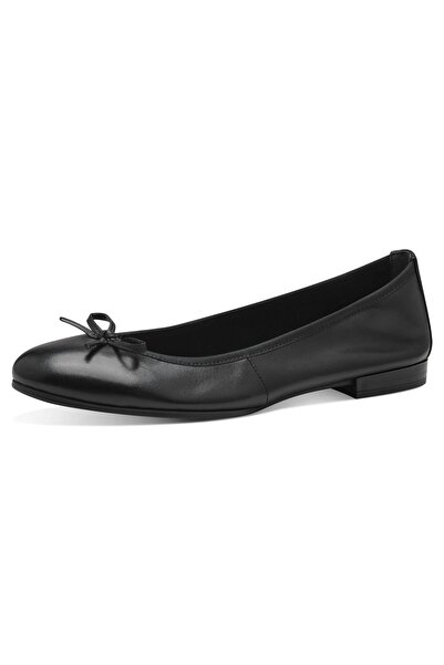 Tamaris Damen Klassische Ballerina 1-22126-43 Schwarz 001 Black Leder/Synthet...