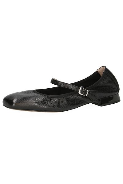 Caprice Damen Ballerina Riemchen 9-22100-44 Schwarz 003 Black Deer Leder Mit Cap Memotion