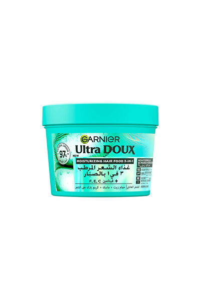 Garnier Ultra Doux Hair Food Moisturising Aloe Vera 3-in-1 Hair Mask For Normal Hair 390ml